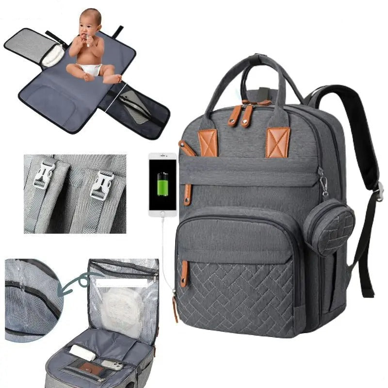 תיק גב חיתולים מולטיפונקציונלי