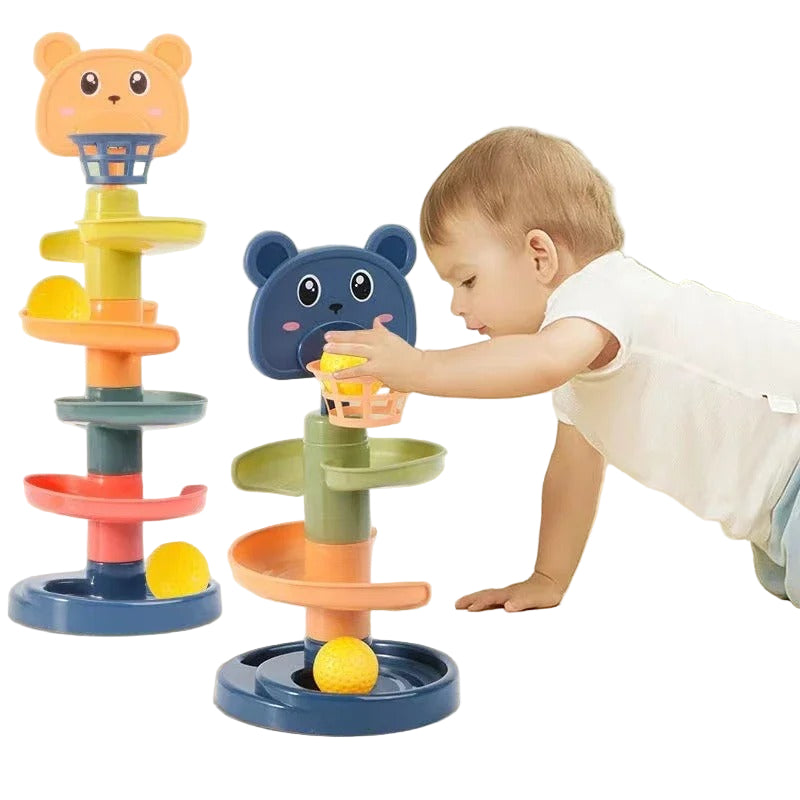 מונטסורי סלול סיבובי לתינוקות (מגדל כדורים מתגלגלים)