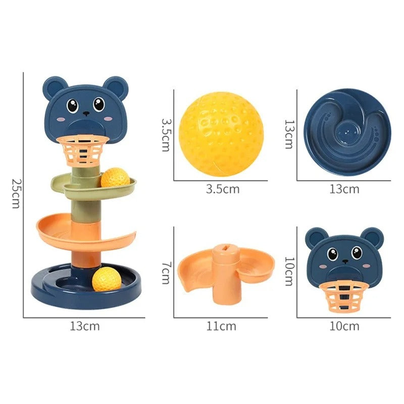 מונטסורי סלול סיבובי לתינוקות (מגדל כדורים מתגלגלים)