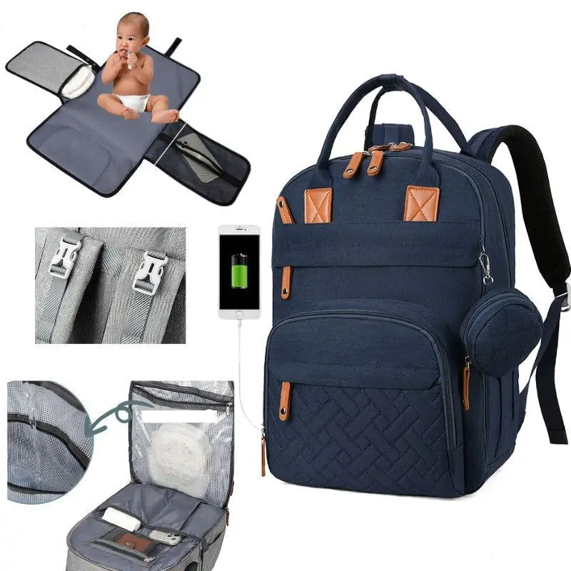 תיק גב חיתולים מולטיפונקציונלי